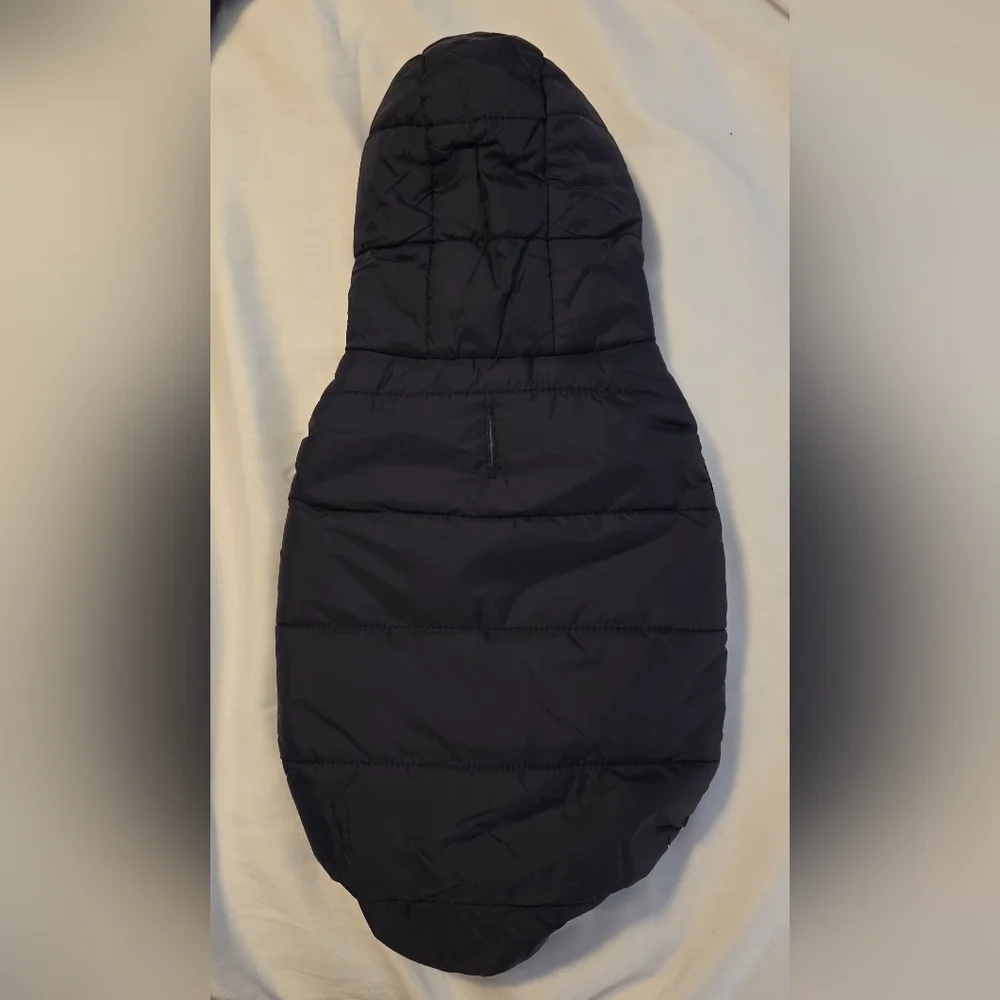 SAWMONG Navy Blue Dog Fleece Jacket with Hood #459 - Picture 2 of 13